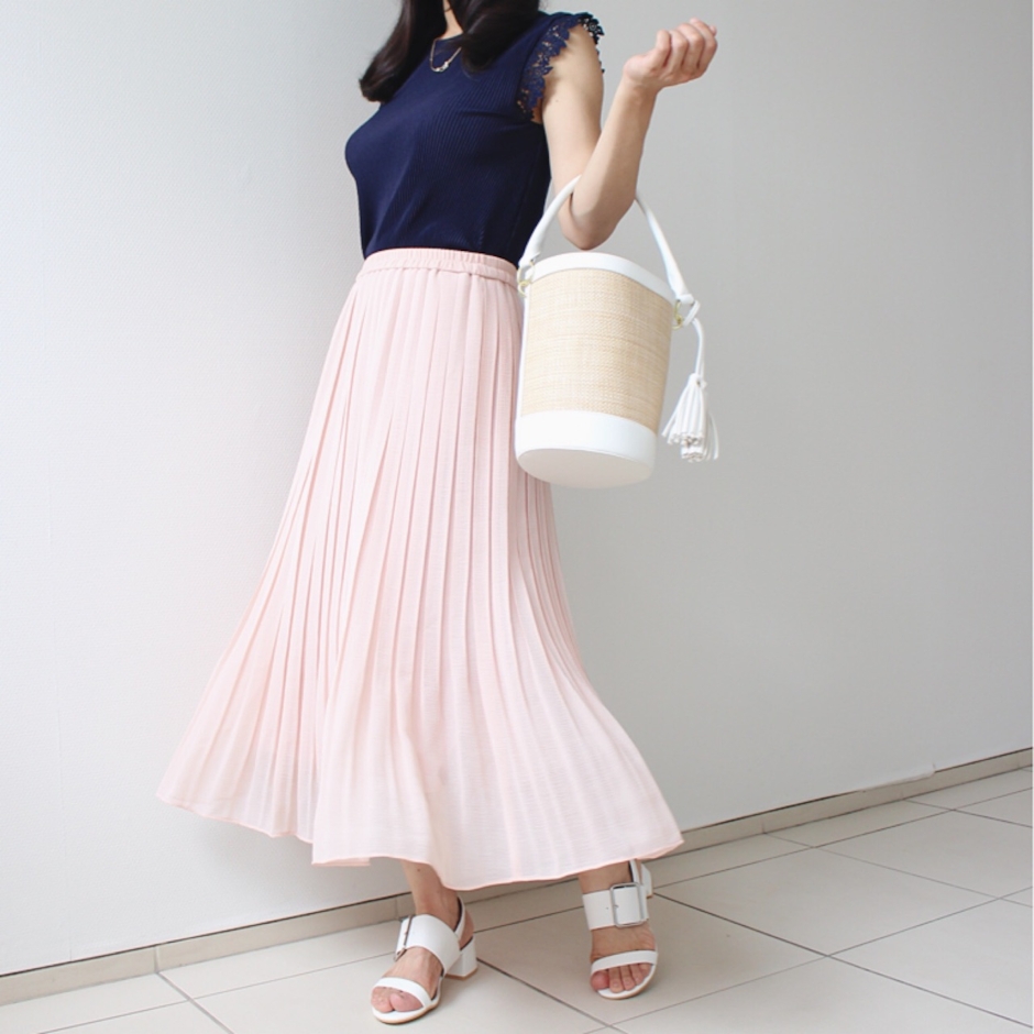 UNIQLO ハイウエストシフォンプリーツスカート 1枚目