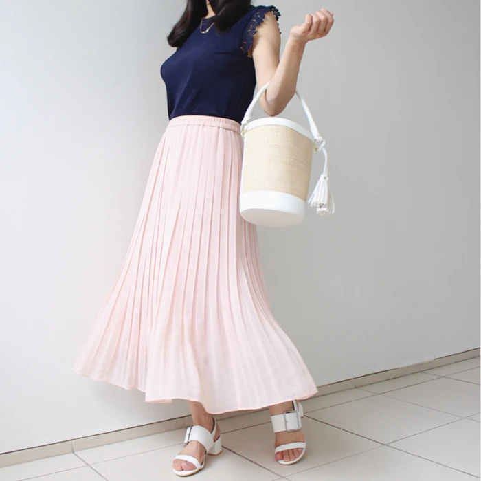 UNIQLO ハイウエストシフォンプリーツスカート 1枚目