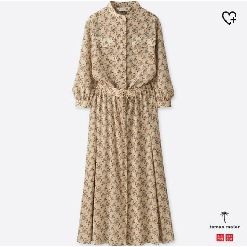 UNIQLO シフォンプリントワンピース 4枚目