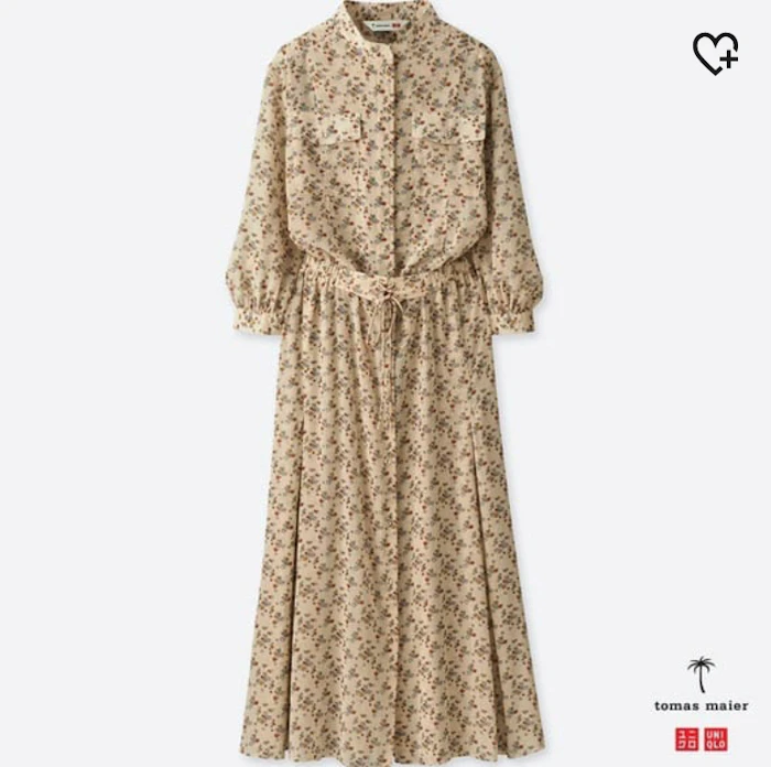 UNIQLO シフォンプリントワンピース 4枚目