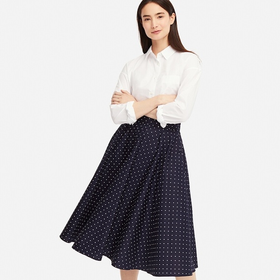 UNIQLO サーキュラースカート ドット 415131 2枚目