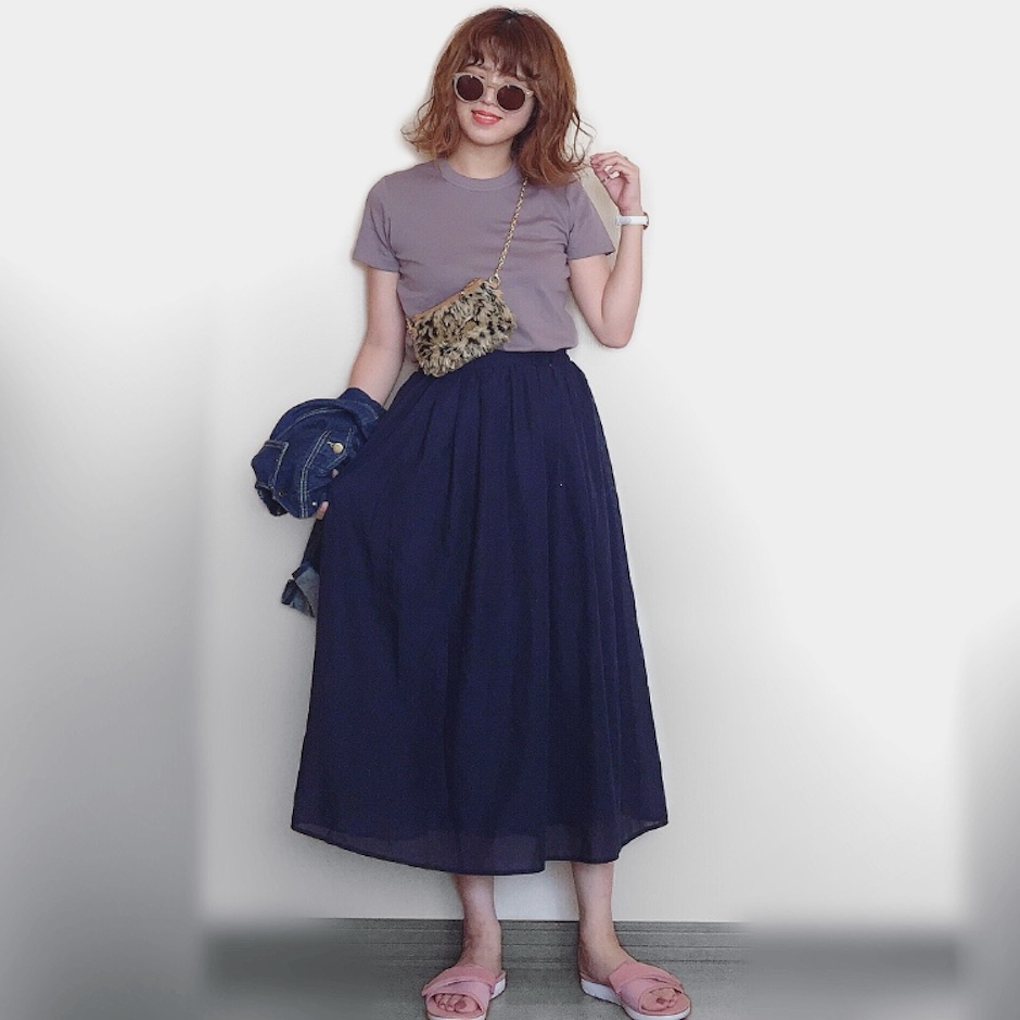 URBAN RESEARCH Sonny Label ウエストギャザースパンボイルスカート 1枚目