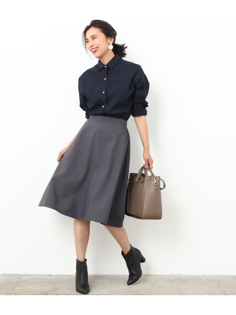 ROPE' 【Oggi10月号掲載】カフス刺繍入りパールボタンシャツ J72972_GGH3717 2枚目