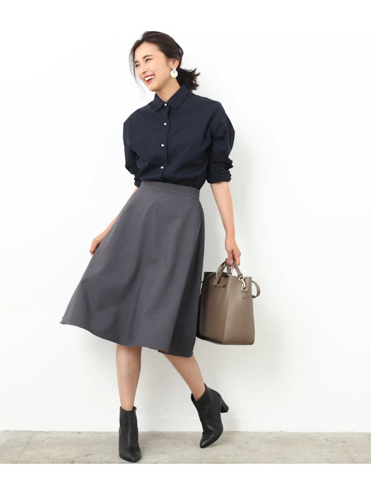 ROPE' 【Oggi10月号掲載】カフス刺繍入りパールボタンシャツ J72972_GGH3717 2枚目