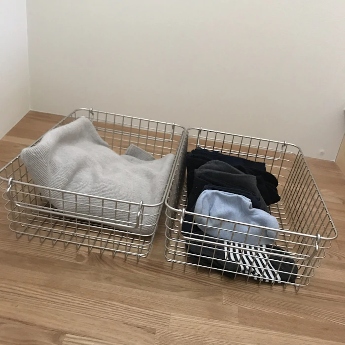 無印良品 ステンレスワイヤーバスケット2 1枚目