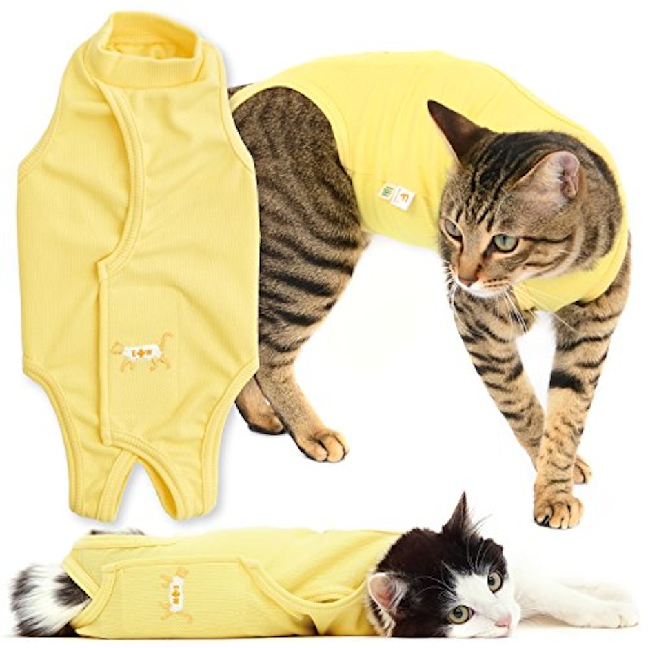 犬猫の服 full of vigor 術後服エリザベスウエア イエロー 1枚目
