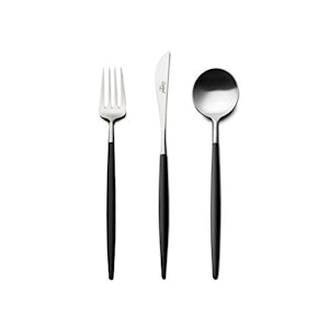 クチポール GOA デザート3点セット (ナイフ・フォーク・スプーン) ブラック 1枚目