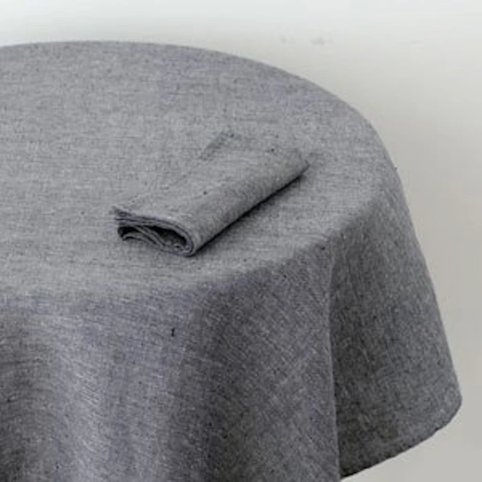 fog linen work リネンテーブルクロス Lリネンデニム 1枚目