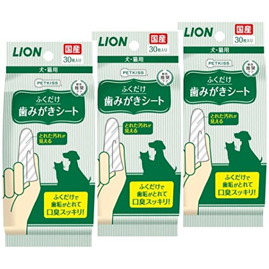 ペットキッス 歯みがきシート 30枚X3P 1枚目