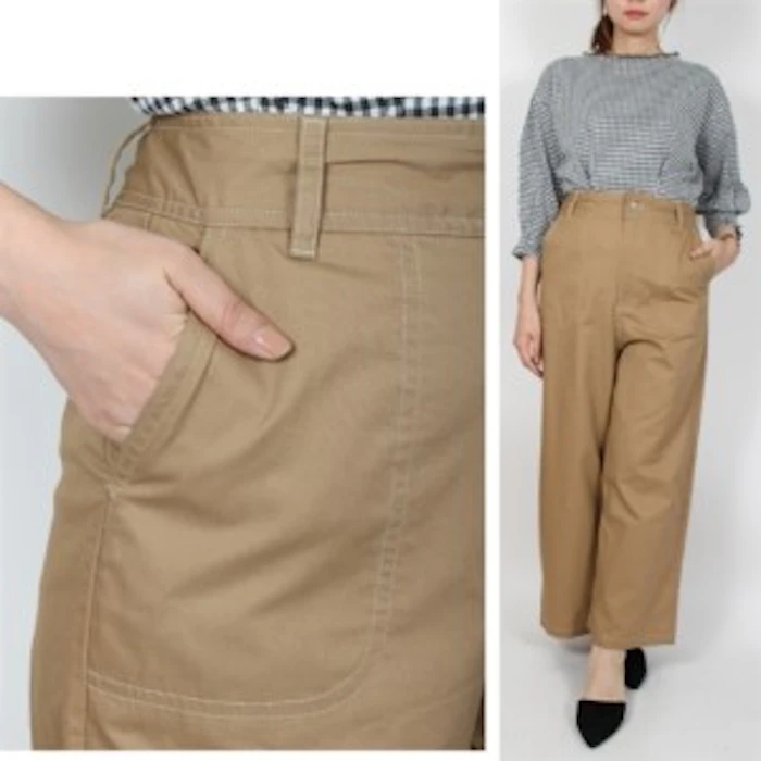 a_trend_ld.store 綿ステッチワイドチノパンツ 5枚目