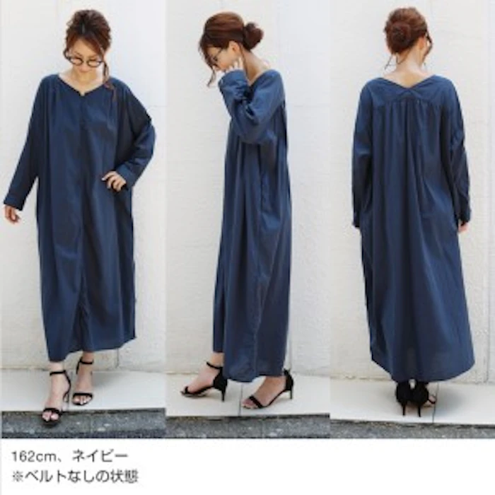 a_trend_ld.store 2wayノーカラーリネンライクマキシガウン 5枚目