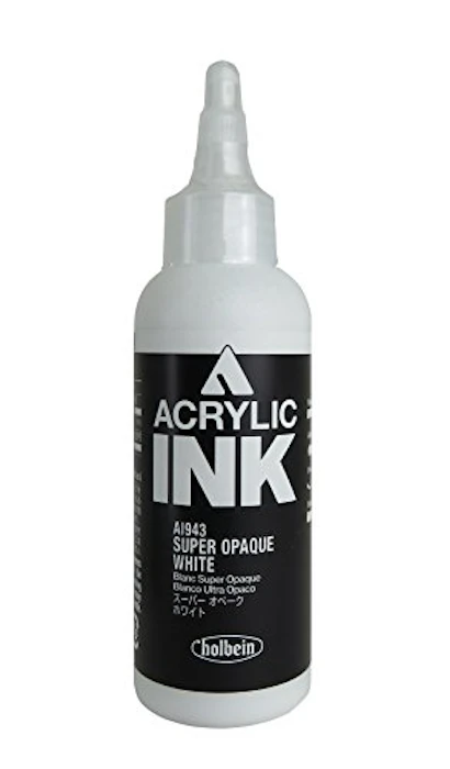 ホルベイン アクリリックカラー インク 100ml スーパーオペ―クホワイト 1枚目