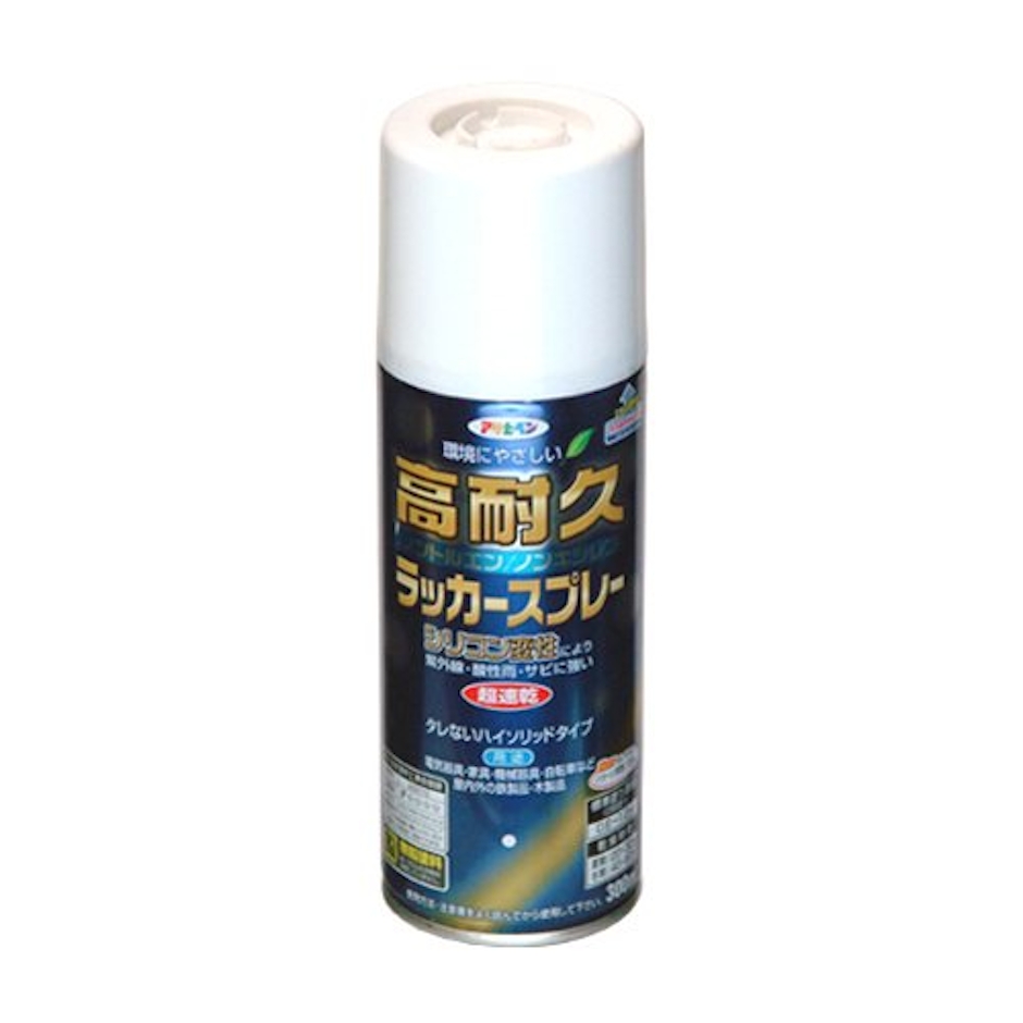 アサヒペン 高耐久ラッカースプレー 300ML つや消しクリヤ 1枚目