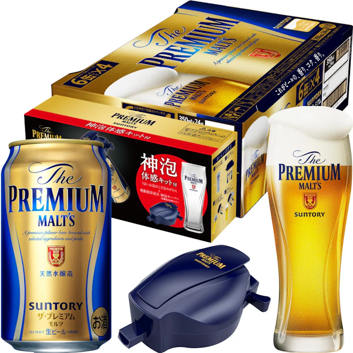 サントリーホールディングス ザ・プレミアム・モルツ 350ml×24本 神泡体感キット 1枚目