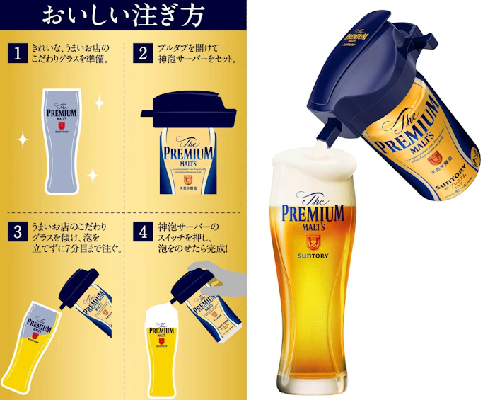 サントリーホールディングス ザ・プレミアム・モルツ 350ml×24本 神泡体感キット 2枚目