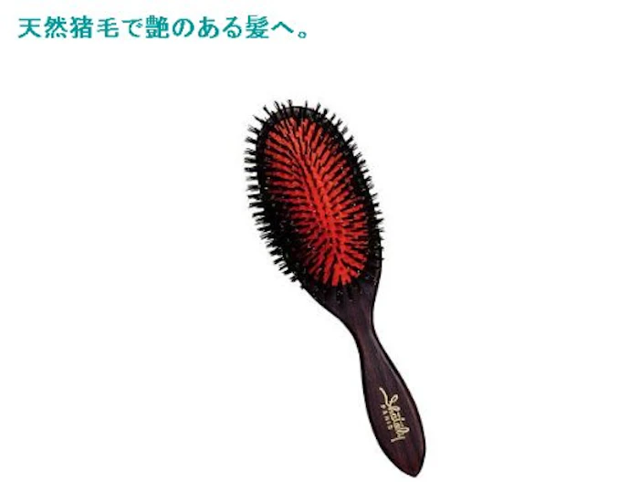 大阪ブラシ シャトリ 猪毛クッションブラシ 大 1枚目