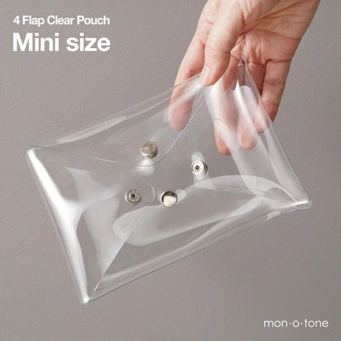 monotone 4方向から出し入れできるクリアポーチ (ミニサイズ) 2枚目