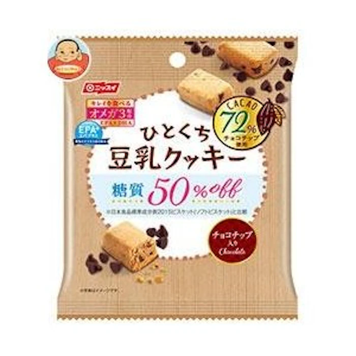 ニッスイ EPA+ ひとくち豆乳クッキー チョコチップ入り 1枚目