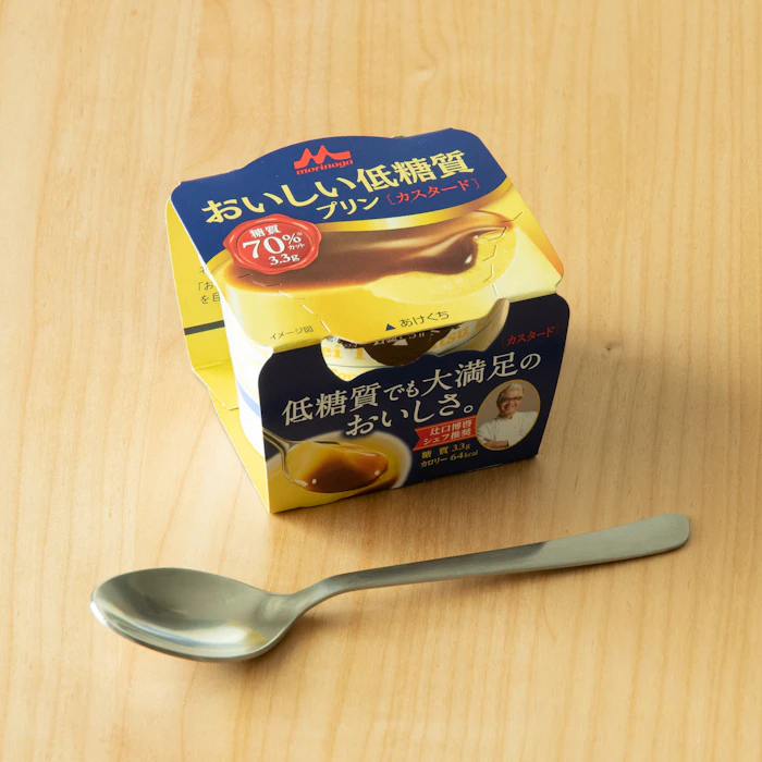 森永乳業 おいしい低糖質プリン カスタード 1枚目