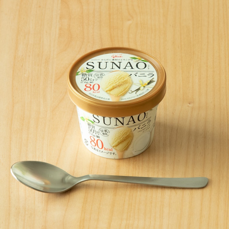 グリコ SUNAO バニラ カップ 120ml 1枚目