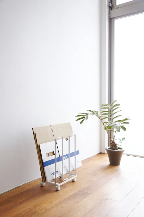 山崎実業 ダンボールストッカー タワー ホワイト 3枚目