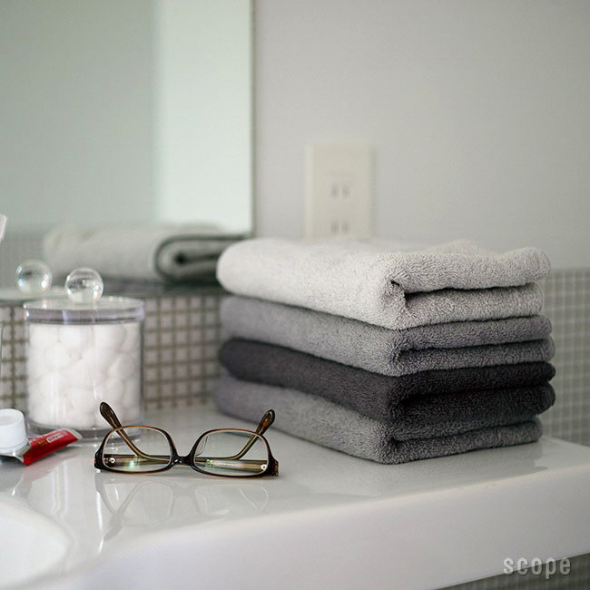 scope house towel グレー フェイスタオル  2枚目