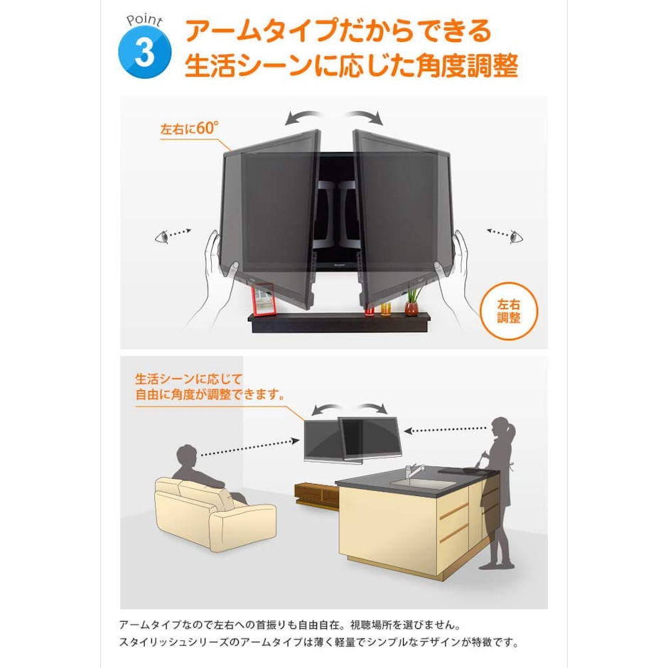 エース・オブ・パーツ テレビ壁掛け金具 PRM-LT17MW 3枚目