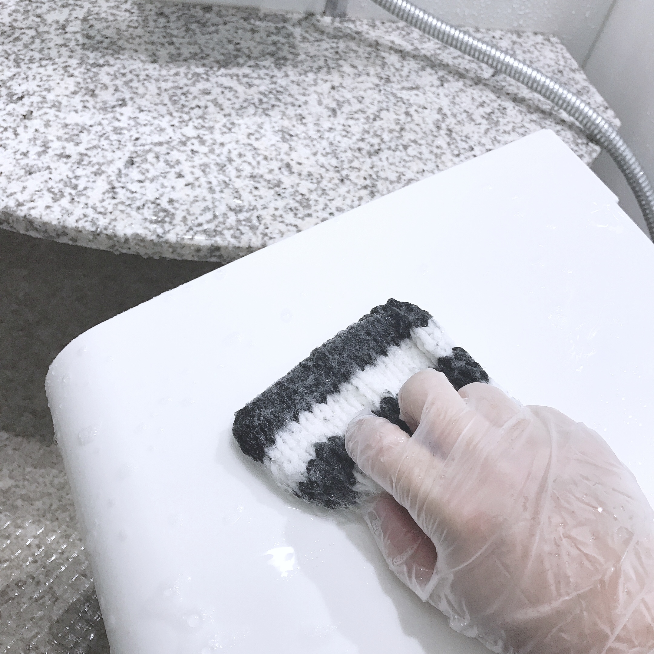 sisdesign MONOTONE MARKET Wash Wash アクリルたわし　ボーダー ストライプ 2枚目