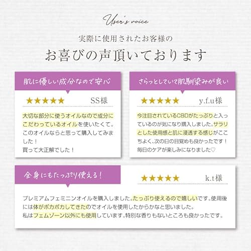 fuwari デリケートゾーン 保湿 膣ケアオイル マッサージ 200ml 5枚目