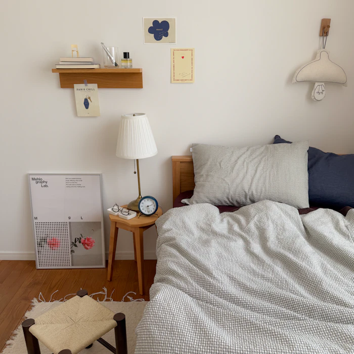 ジャーナルスタンダードファニチャー SUCKER CHECK DUVET COVER S 掛け布団カバー シングル 1枚目