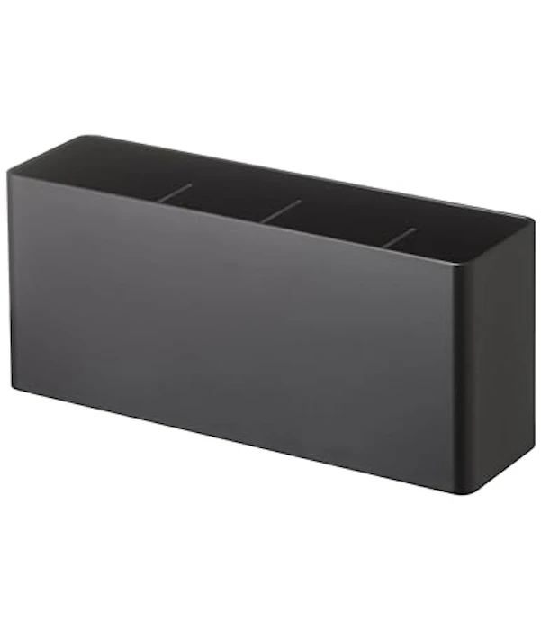 山崎実業(Yamazaki) マグネットストレージボックス ワイド ブラック 約W24.5XD7.2XH10.5cm タワー tower 小物収納 仕切りあり フック付き 4845 1枚目