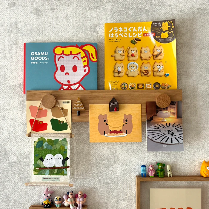 無印良品 壁に付けられる家具長押マグネット付き 幅44×奥行4×高さ9cm オーク材突板 2枚目