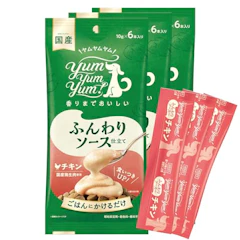 カラーズ yum yum yum(ヤムヤムヤム) ドッグフード ウェットタイプ ふんわりソース仕立て チキン 60g(10g×6本) ×3袋 小容量スティックタイプ 1枚目
