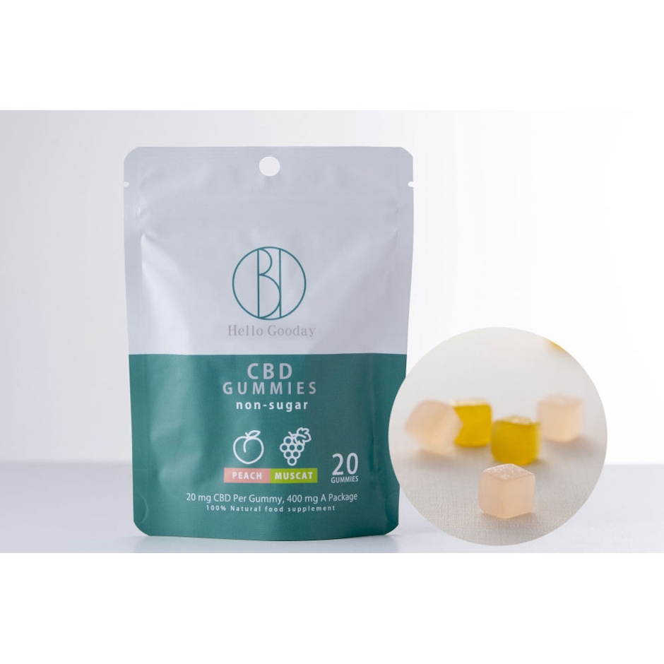 HalloGooday HalloGooday CBD Gummis〈マスカット風味/ピーチ風味〉 1枚目