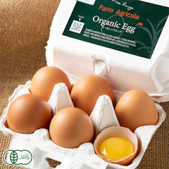 (北海道 Farm Agricola) オーガニックエッグ 有機卵 6個×2パック 1枚目