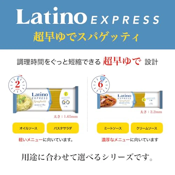 ユリマック Latino エクスプレス 早ゆでスパゲッティ 600g 3枚目