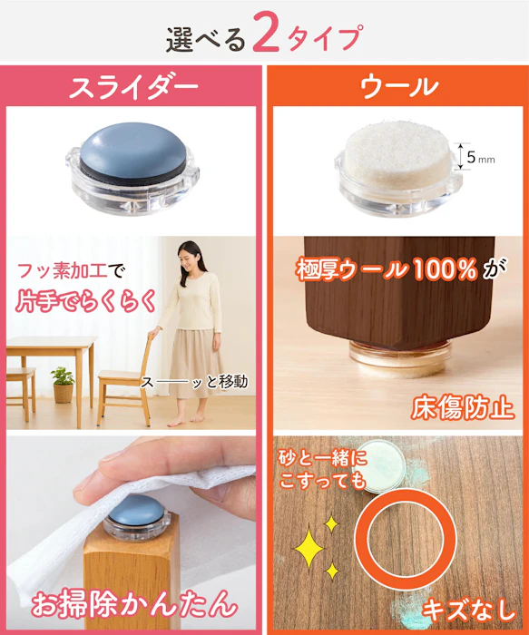 株式会社シェリー 椅子脚カバー カルガルー サステナ 26mm 5枚目