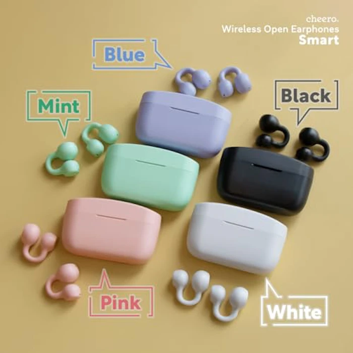 cheero Wireless Open Earphones Smart オープンイヤー フルワイヤレスイヤホン Bluetooth 5.3 自動ペアリング IPX5 技適 ハンズフリー マイク iOS Android Windows 対応 CHE-645-BK 2枚目