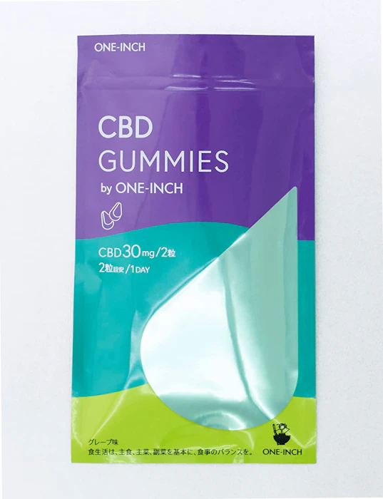 ONE-INCH ワンインチ CBDグミ 28粒 420mg グレープ味 日本製 CBD GUMMIES by ONE-INCH 1枚目