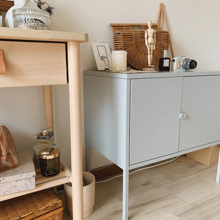 IKEA LIXHULT キャビネット メタル グレー d80328678 2枚目