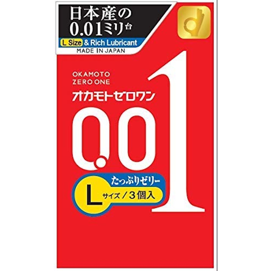 オカモト オカモト ゼロワン 0.01ミリ Lサイズたっぷりゼリー 3コ入×6個 1枚目