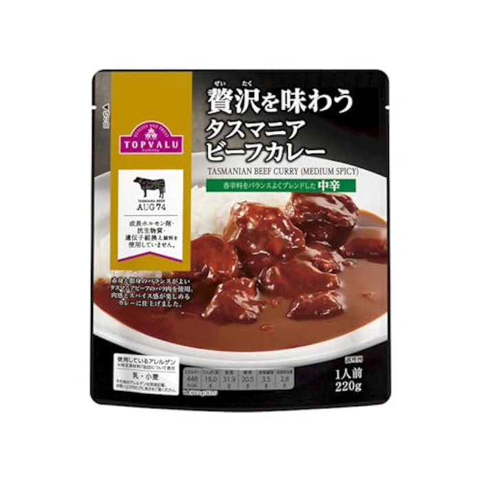 イオン トップバリュ タスマニアビーフカレー 中辛 1枚目