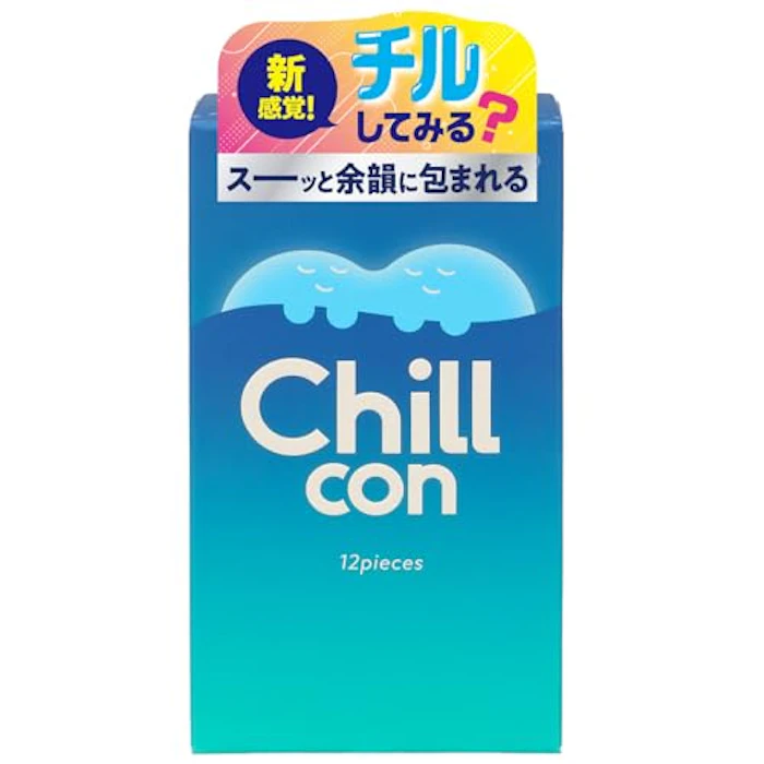 ジェクス 新感覚 余韻に包まれる【Chillcon(チルコン)】コンドーム12個入【ノンストレスなチルゼリー】 ピンクカラー ラテックス製 1枚目