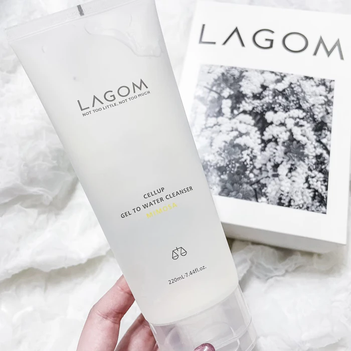 LAGOM ジェルトゥウォーター クレンザー ミモザの香り 朝用洗顔料 洗顔ジェル 220mL 1枚目