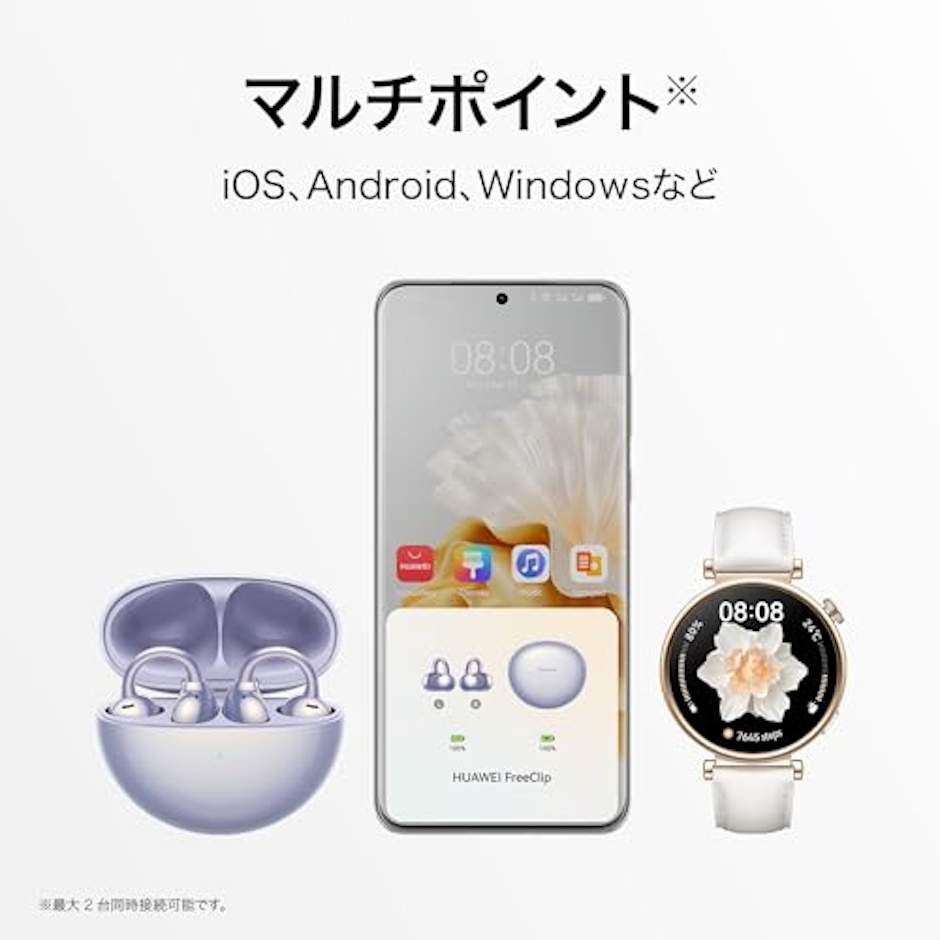 HUAWEI HUAWEI FreeClip オープンイヤー型ワイヤレスイヤホン イヤーカフ型 6枚目