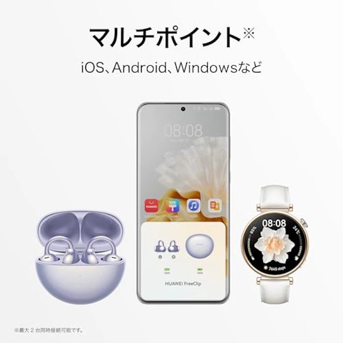 HUAWEI HUAWEI FreeClip オープンイヤー型ワイヤレスイヤホン イヤーカフ型 6枚目