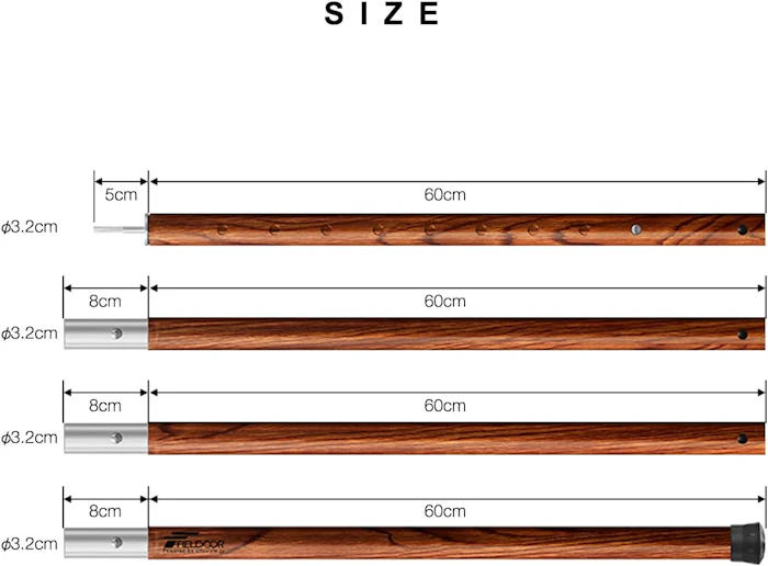 FIELDOOR FIELDOOR アルミテントポール 直径32mm(最大280cm) 7枚目