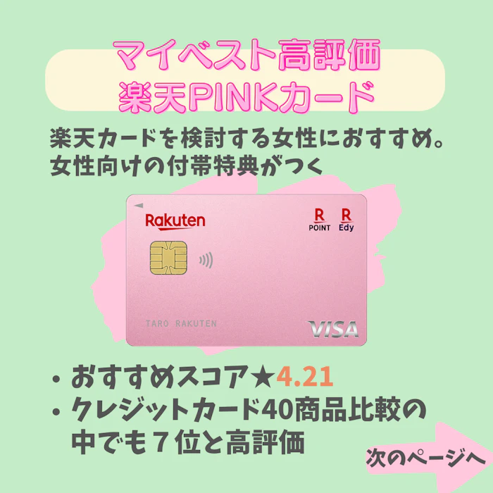 楽天 楽天PINKカード 1枚目