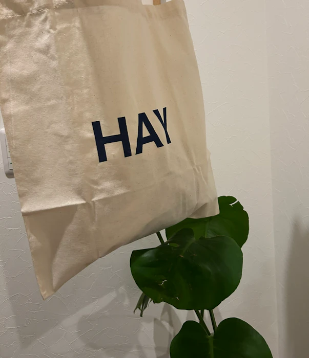 【マラソン期間中ポイント5倍】【2025新作】正規品 HAY 【日本限定色】TOTE BAG ヘイ トートバッグ 限定デザイン ロゴトート バッグ ナチュラルカラー オーガニックコットン100% メール便対応 シンプル 1枚目