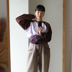 nugu ベーシックラグランカラーポイント長袖Tシャツ 1枚目